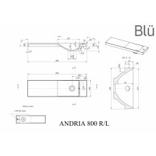 Akmens masės praustuvas Blu ANDRIA 800