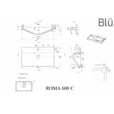 Akmens masės praustuvas Blu ROMA