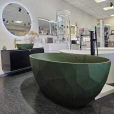 Akmens masės vonia Blu MATERIA verde su persipylimu