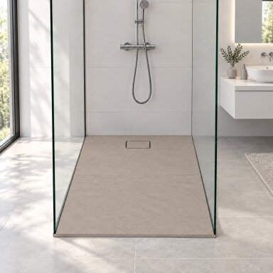Душевой поддон из литого камня Blu RILIEVO 120x90, матовый песочный