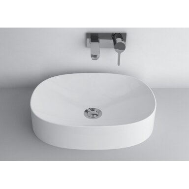 Настольный умывальник из литого мрамора Blu EDEN OVAL 500 Настольный умывальник из литого мрамора Blu EDEN OVAL 500