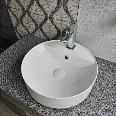 Умывальник из литого мрамора Blu PAVO Slim Round Умывальник из литого мрамора Blu PAVO Slim Round