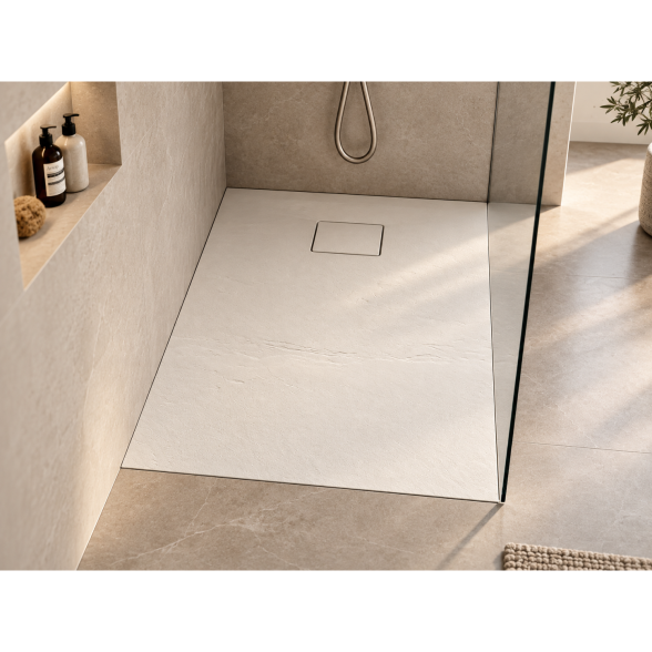 Душевой поддон из литого камня Blu RILIEVO 100x90, матовый белый 1 Душевой поддон из литого камня Blu RILIEVO 100x90, матовый белый 1