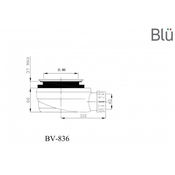 Душевой поддон из литого камня Blu RILIEVO 140x90, матовый песочный 3