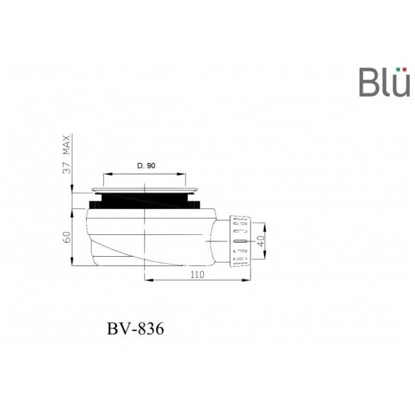Душевой поддон из литого камня Blu RILIEVO 140x80, матовый белый 5 Душевой поддон из литого камня Blu RILIEVO 140x80, матовый белый 5