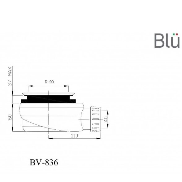 Душевой поддон из литого камня Blu RILIEVO 100x100, матовый белый 7 Душевой поддон из литого камня Blu RILIEVO 100x100, матовый белый 7