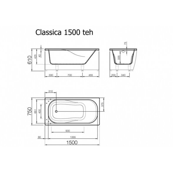 Ванна из каменной массы CLASSICA VISPOOL 5 Ванна из каменной массы CLASSICA VISPOOL 5