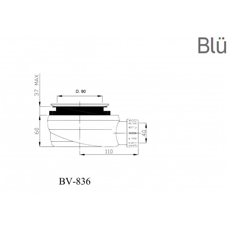 Akmens masės dušo padėklas Blu RILIEVO 90x90, baltas matinis 7 Akmens masės dušo padėklas Blu RILIEVO 90x90, baltas matinis 7