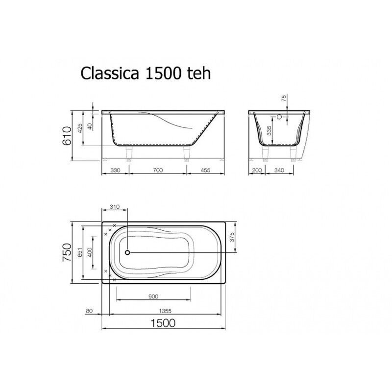 Ванна из каменной массы CLASSICA VISPOOL 5 Ванна из каменной массы CLASSICA VISPOOL 5