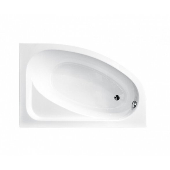 Asimetrinė akrilinė vonia Besco CORNEA COMFORT 150x100 1