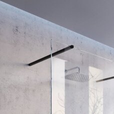 Dušo sienelė Ravak Walk-In model Wall juodu profiliu
