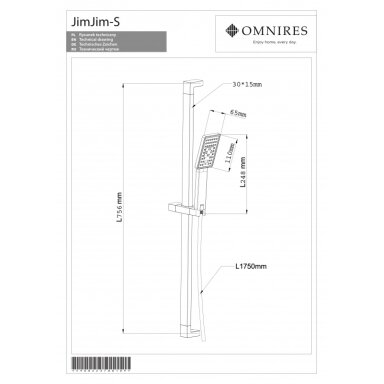 Комплект для душа OMNIRES JIMJIM