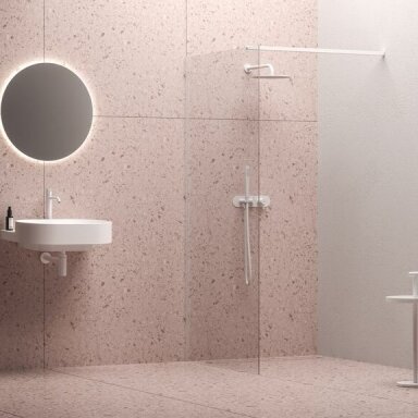 Душевая стенка Ravak model Walk-In Стенка с белым профилем Душевая стенка Ravak model Walk-In Стенка с белым профилем