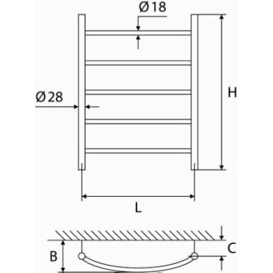 Полотенцесушитель Elonika EV 547 KL