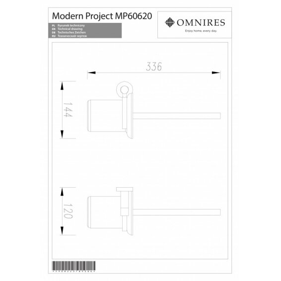 Ершик WC графитового цвета OMNIRES MODERN PROJECT 1 Ершик WC графитового цвета OMNIRES MODERN PROJECT 1