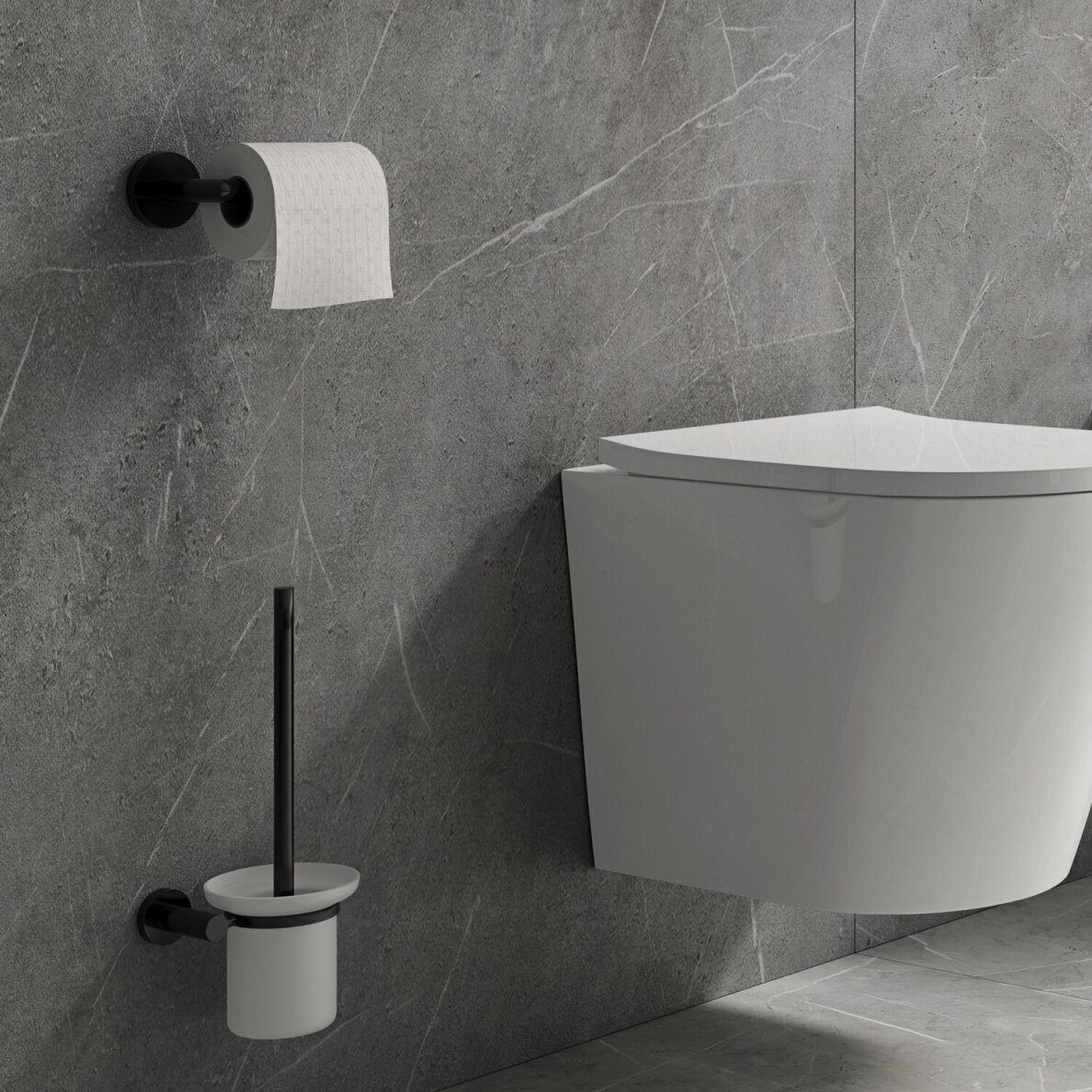 Ершик WC черного цвета OMNIRES MODERN PROJECT 1 Ершик WC черного цвета OMNIRES MODERN PROJECT 1