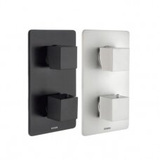 Juodas arba baltas potinkinis universalus termostatinis 2-5 eigų maišytuvas Bossini
