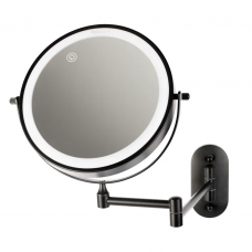 Черное косметическое зеркало с подсветкой Como Faneco