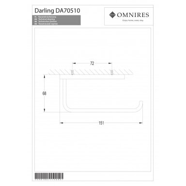 Держатель туалетной бумаги черного цвета OMNIRES DARLING Держатель туалетной бумаги черного цвета OMNIRES DARLING