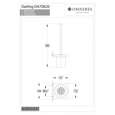 Ершик WC черного цвета OMNIRES DARLING