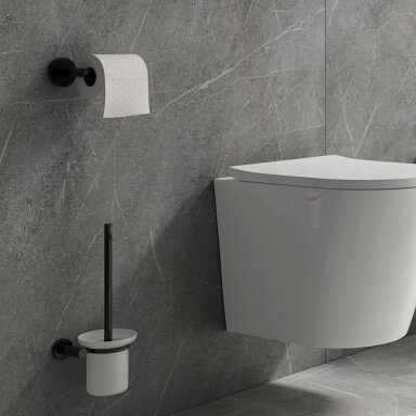 Juodos spalvos WC šepetys OMNIRES MODERN PROJECT Juodos spalvos WC šepetys OMNIRES MODERN PROJECT