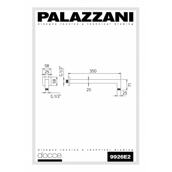 Встраиваемая душевая система Palazzani Track color 3
