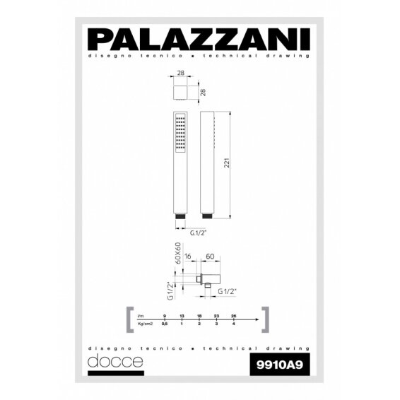 Встраиваемая душевая система Palazzani Track color 4