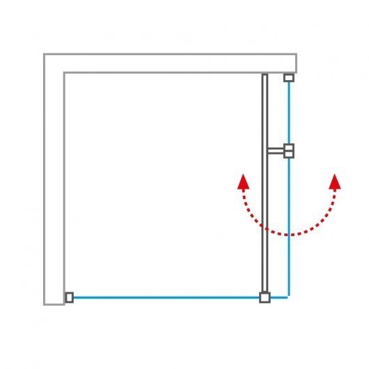 Kvadratinė ar stačiakampė dušo kabina su vienomis durimis Roth ELEGANT NEO LINE 2
