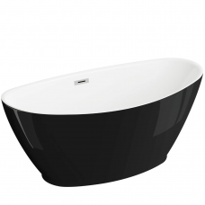 Отдельностоящая ванна Polimat Mango 150x75, черный блеск