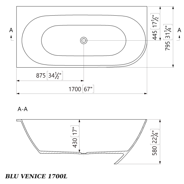Отдельностоящая угловая ванна из литого мрамора Blu VENICE 1700 5 Отдельностоящая угловая ванна из литого мрамора Blu VENICE 1700 5