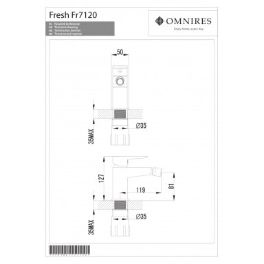 Смеситель биде OMNIRES FRESH