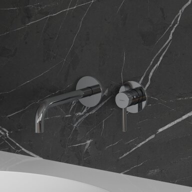 Смеситель из стены для умывальника с удлиненным изливом OMNIRES Y1215HLCR Смеситель из стены для умывальника с удлиненным изливом OMNIRES Y1215HLCR