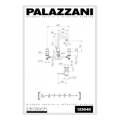Maišytuvas praustuvui Palazzani Digit Maišytuvas praustuvui Palazzani Digit