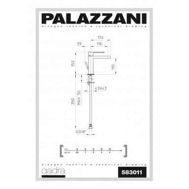 Maišytuvas praustuvui Qadra, Palazzani Maišytuvas praustuvui Qadra, Palazzani