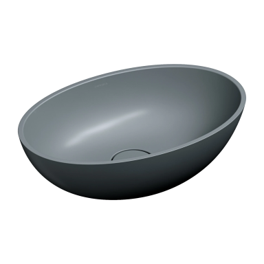 Pilkas matinis pastatomas akmens masės praustuvas Omnires SHELL M+ 50x32 cm SHELL500UNAG Pilkas matinis pastatomas akmens masės praustuvas Omnires SHELL M+ 50x32 cm SHELL500UNAG