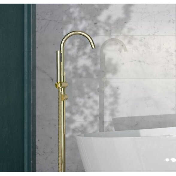 Maišytuvas voniai montuojamas į grindis Besco Illusion, aukso spalvos 1