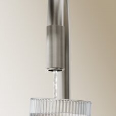 Nikelio spalvos virtuvinis maišytuvas su geriamojo vandens funkcija OMNIRES SWITCH su filtruoto vandens sistema