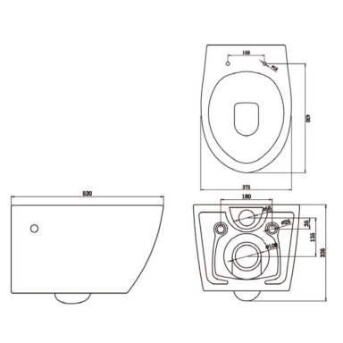 Подвесной унитаз WC Estoril rimless с Soft Close крышкой, Bathco Подвесной унитаз WC Estoril rimless с Soft Close крышкой, Bathco
