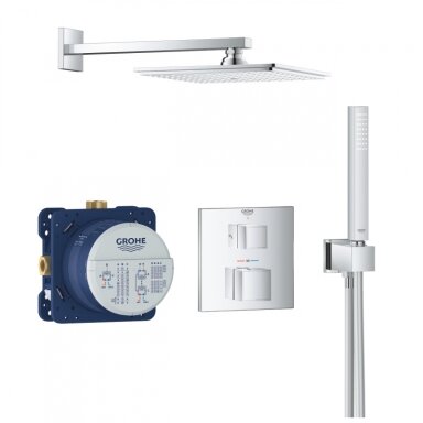 Potinkinė dušo sistema Grohtherm Cube Perfect ir Rainshower ALLURE 230