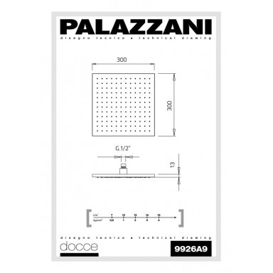 Potinkinė dušo sistema Palazzani Track Potinkinė dušo sistema Palazzani Track