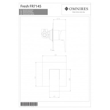 Встраиваемый смеситель для душа OMNIRES FRESH