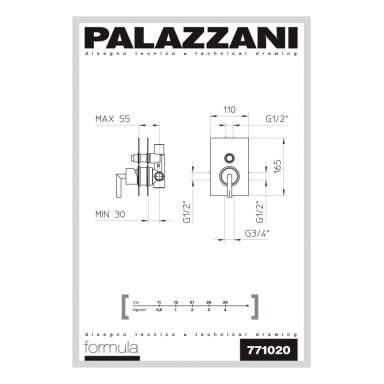 Potinkinis maišytuvas Formula Multi, Palazzani Potinkinis maišytuvas Formula Multi, Palazzani