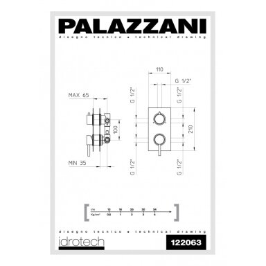 Potinkinis maišytuvas Idrotech 2, Palazzani Potinkinis maišytuvas Idrotech 2, Palazzani
