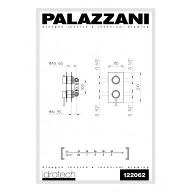 Potinkinis maišytuvas Idrotech 2, Palazzani Potinkinis maišytuvas Idrotech 2, Palazzani
