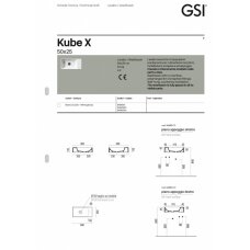 Подвесной умывальник Kube X 50, GSI
