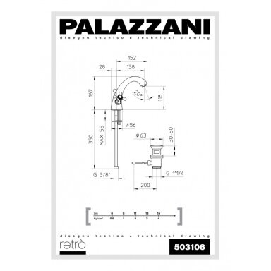 Praustuvo maišytuvas Palazzani Retro Praustuvo maišytuvas Palazzani Retro