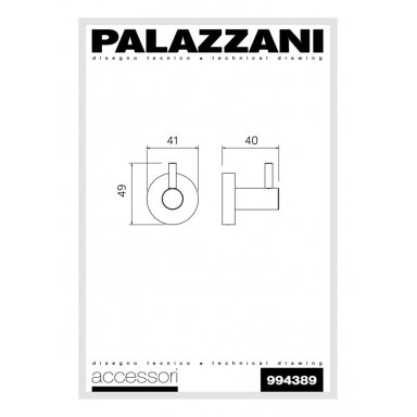 Rankšluosčių laikiklis Digit 3, Palazzani Rankšluosčių laikiklis Digit 3, Palazzani