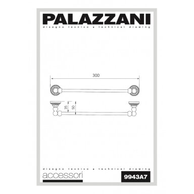 Rankšluosčių laikiklis Retro, Palazzani Rankšluosčių laikiklis Retro, Palazzani