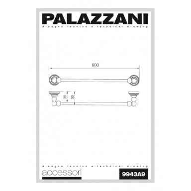 Rankšluosčių laikiklis Retro, Palazzani Rankšluosčių laikiklis Retro, Palazzani