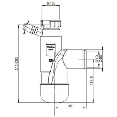 Sifonas plautuvei FLEXLOC, Prevex Sifonas plautuvei FLEXLOC, Prevex